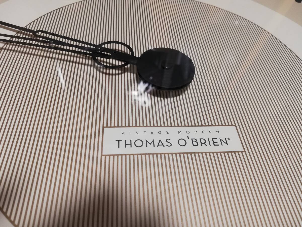 thomas o'brien トーマスオブライエン　VINTAGE MODERN　クラシックビンテージ風クロック　金属製　クォーツ式　直径約60ｃｍ　中古品_画像3