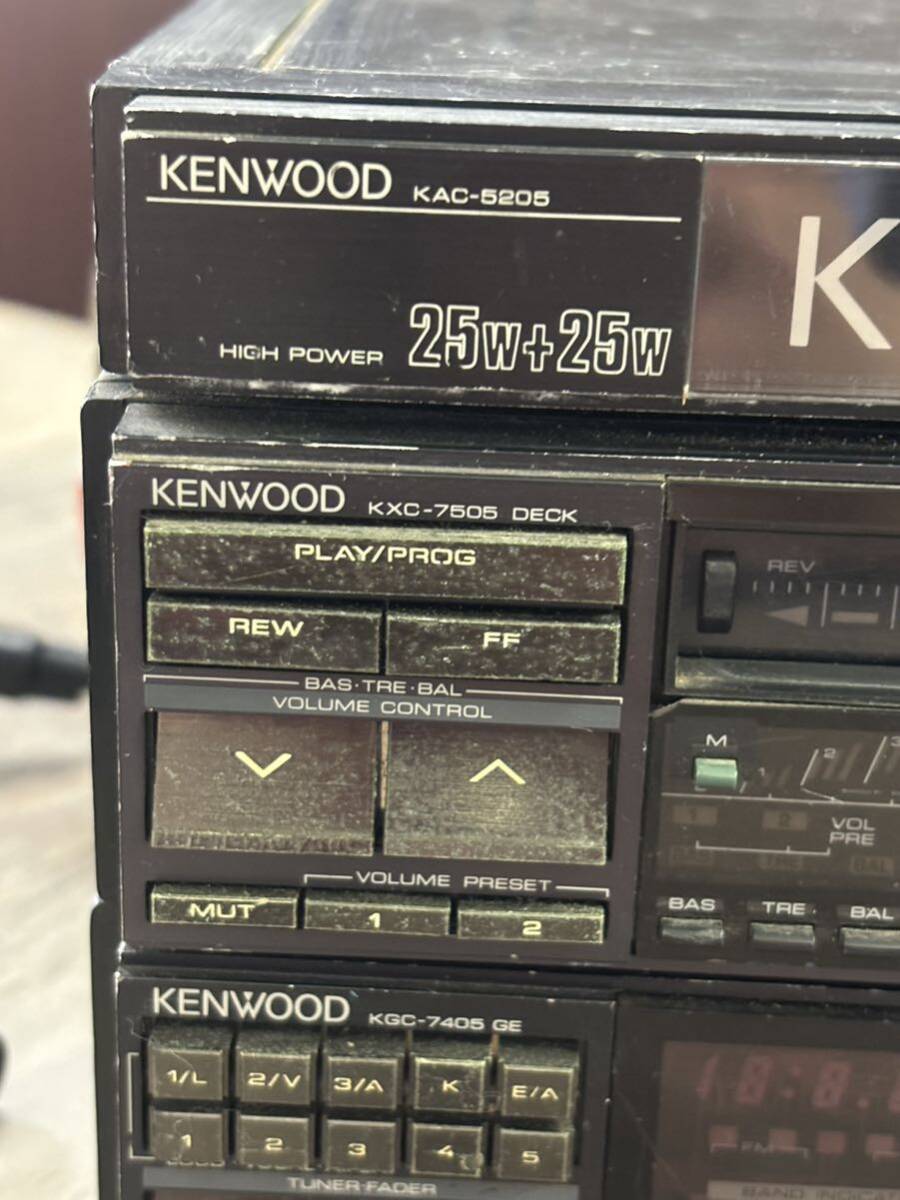 KENWOOD カセットデッキ イコライザー　アンプ 旧車部品　KAC-5205 KXC-7505 KGC-7405 動作未確認品　配線付き_画像10