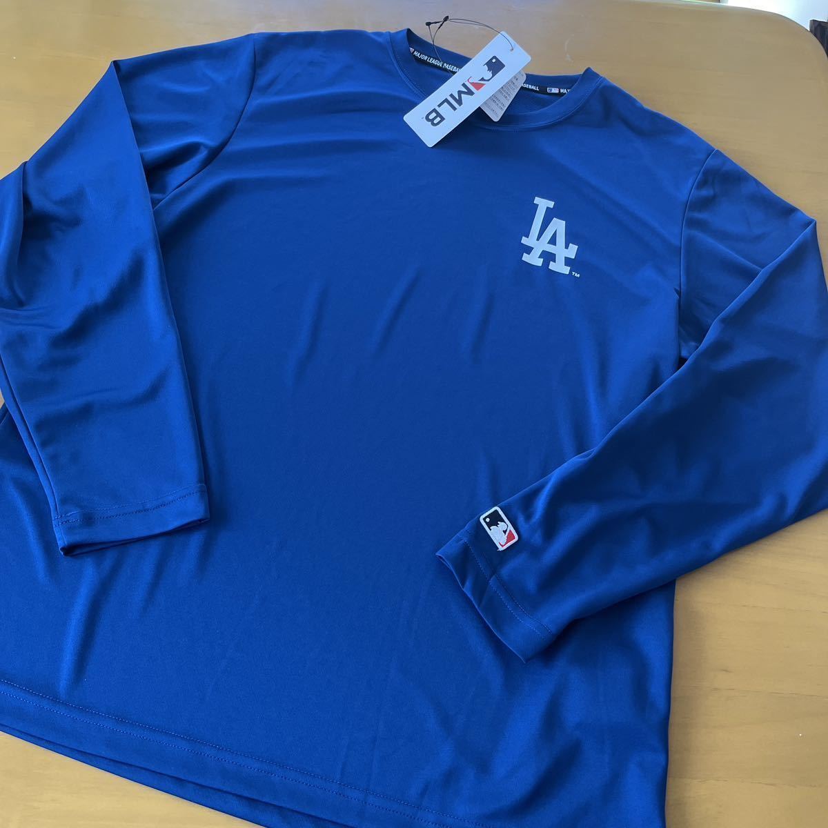 Ｌサイズ サラサラドライ長袖シャツ　新品 ロサンゼルス　ドジャース MLB メジャーリーグ 大谷翔平_画像2