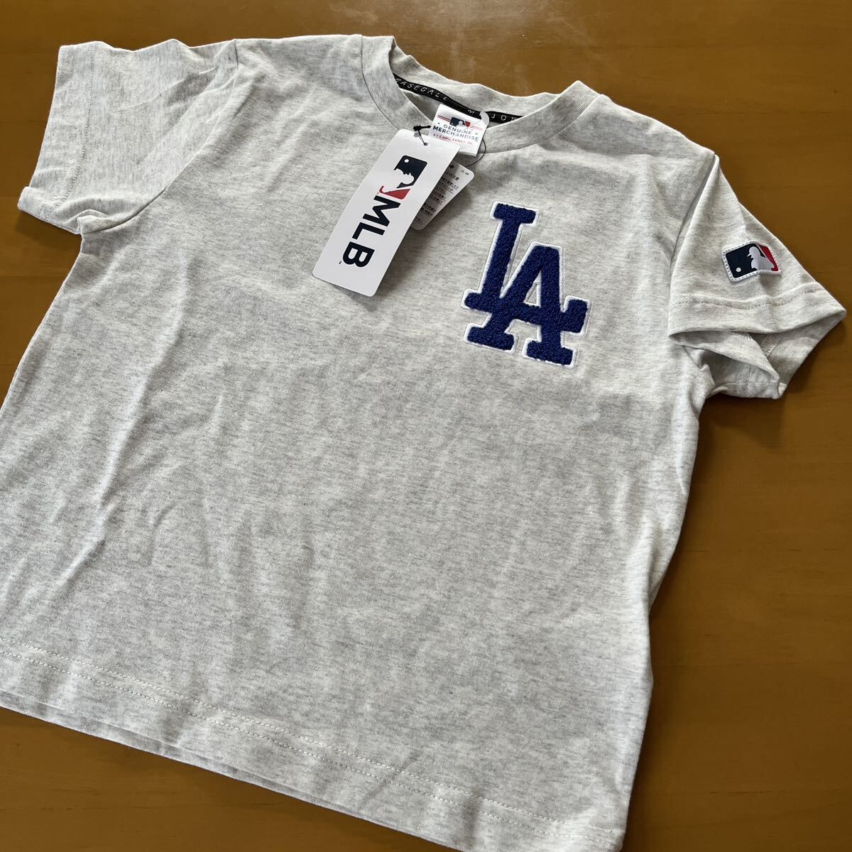 新品　半袖　Tシャツ　ドジャース　メジャーリーグ　MLB 大谷翔平　キッズ　120 オートミール_画像2
