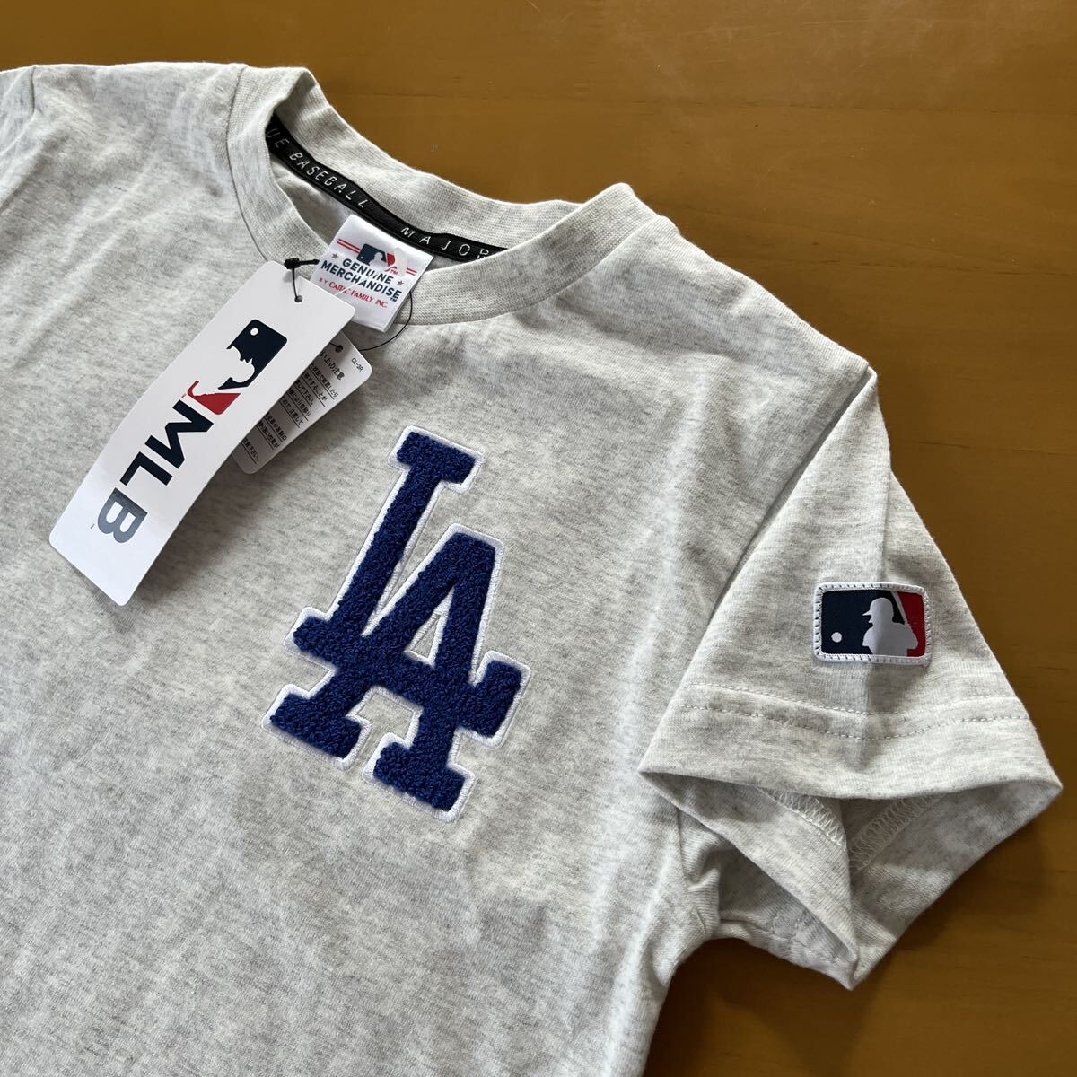 新品　半袖　Tシャツ　ドジャース　メジャーリーグ　MLB 大谷翔平　キッズ　120 オートミール_画像1