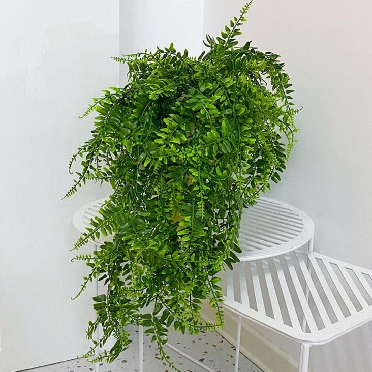 フェイクグリーン　造花　人工　吊り下げ　壁掛け　観葉植物　壁飾り　2個セット