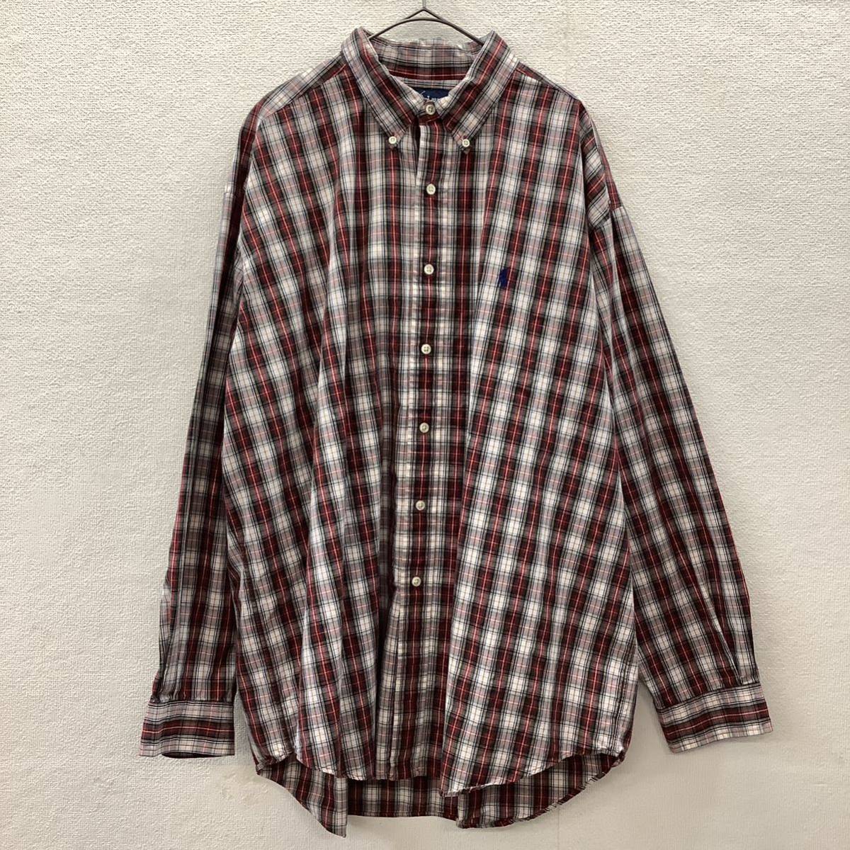 Ralph Lauren BLAKE ラルフローレン ボタンダウン 長袖シャツ チェック柄 コットン size XL 75685_画像2