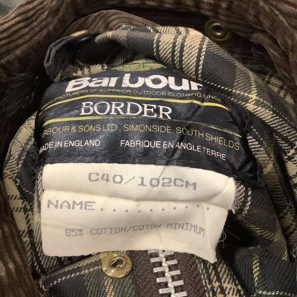 Barbour BORDER CORT 80s バブアー ボーダー ヴィンテージ 古着 78656