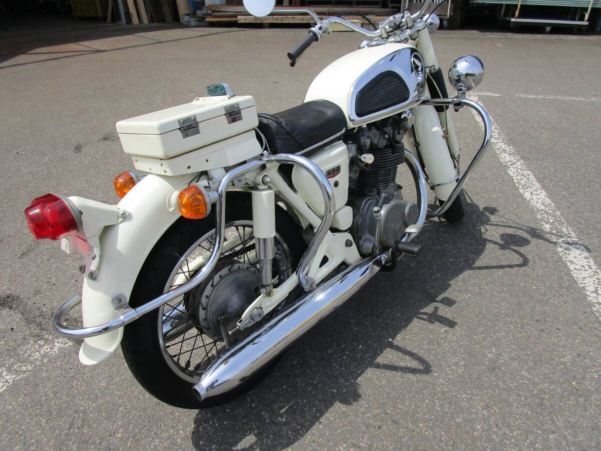 CB450旧車　ホンダCB450白バイ　1969年昭和４４年　本物白バイ県警　三億円事件当時_画像5