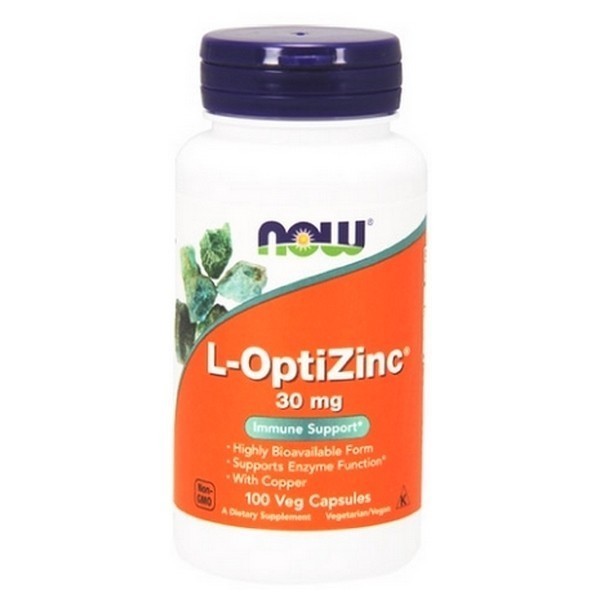 【 30mg 100カプセル 】 now 高吸収 亜鉛 L-OptiZinc : オプティジンク 送料220円からの画像1