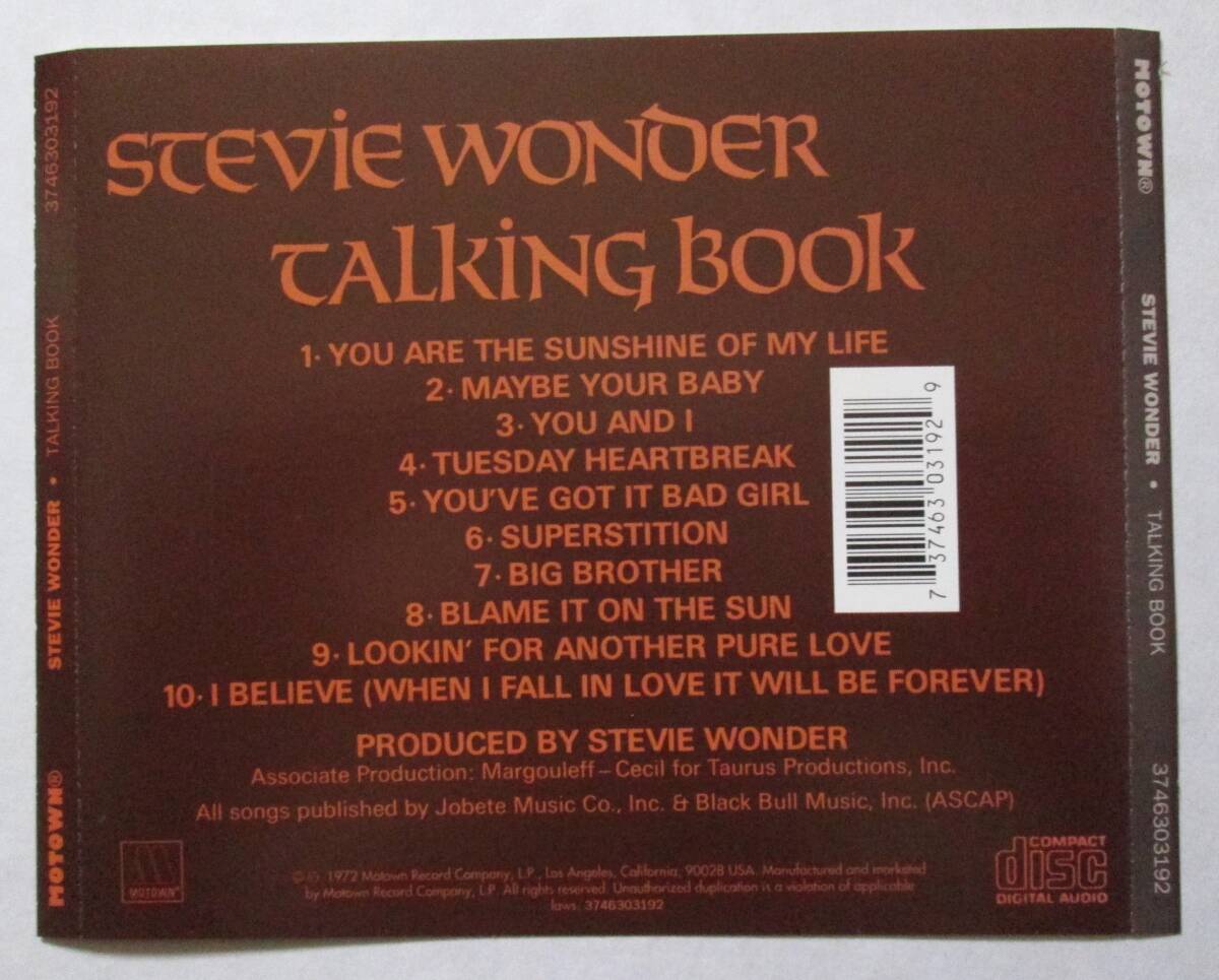 Stevie Wonder / Talking Book スティーヴィー・ワンダー / トーキング・ブック 輸入盤_画像3
