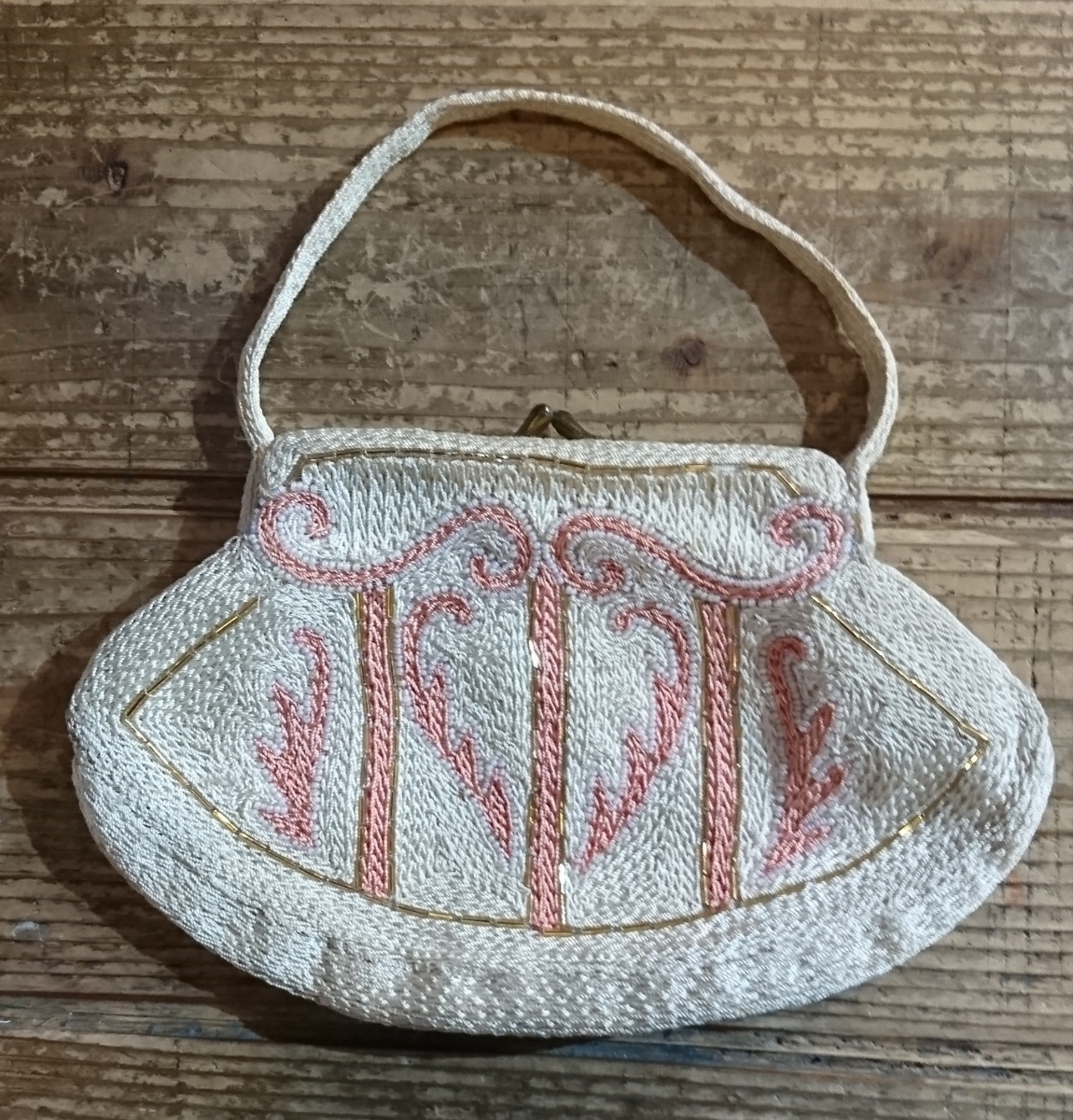 非常に高い品質 50s vintage がま口 ポーチ バッグ ハンドメイド ベルギー製 女性用 非常に高い品質 50s vintage がま口 ポーチ バッグ ハンドメイド ベルギー製 女性用
