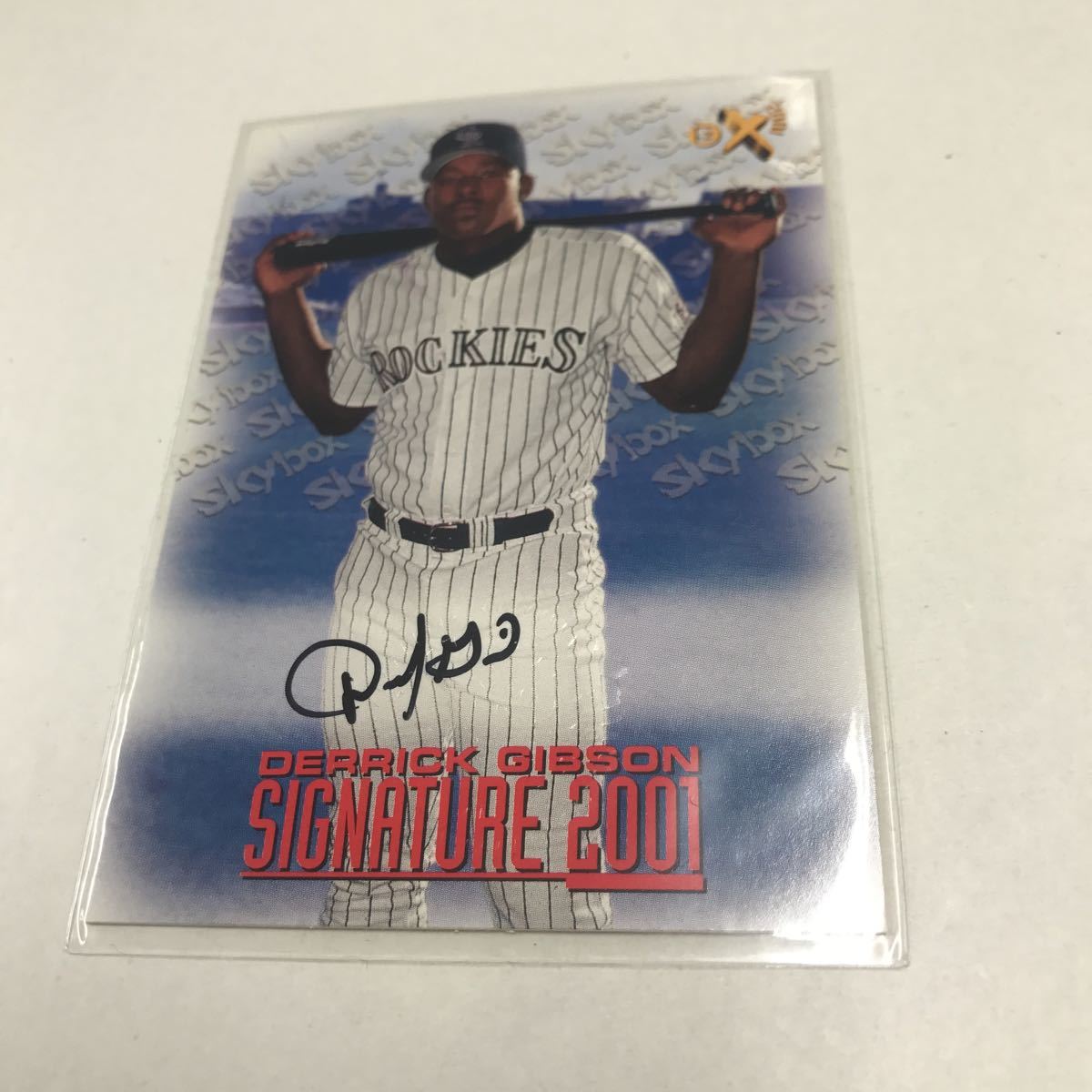 Derrick Gibson 1998 Skybox E-X 2001 auto