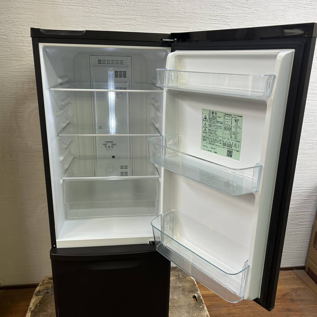パナソニック 168L 2ドア 冷凍冷蔵庫 NR-B17DW-T マットビターブラウン 2020年製 右開き ノンフロン/セカンド 中古 現状品 A-1_画像2