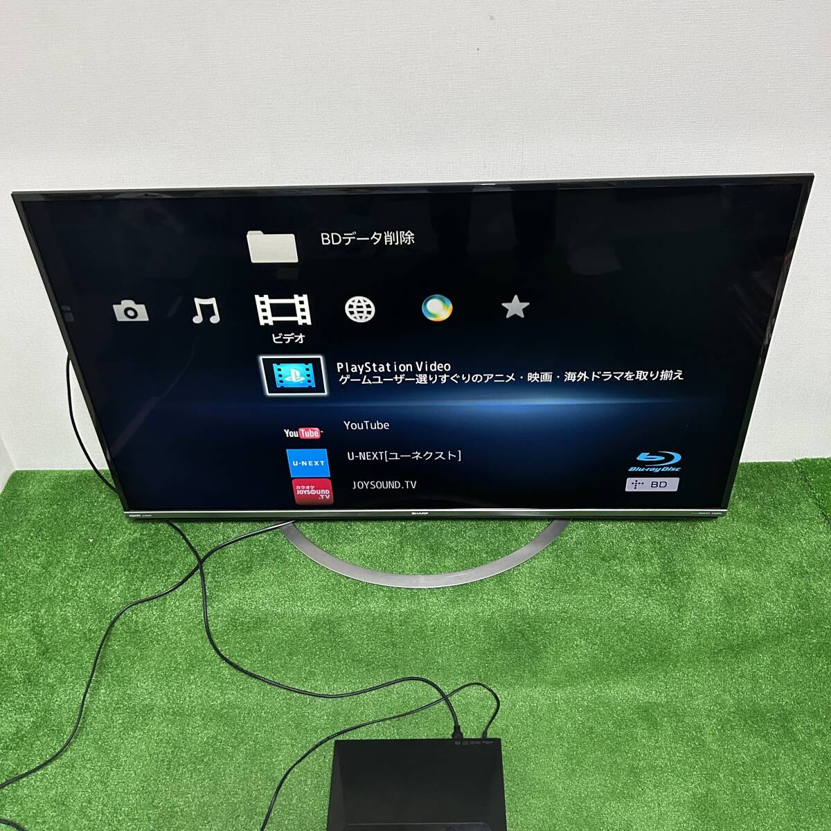 SHARP/シャープ AQUOS 50型 4K液晶テレビ LC-50US45 2019年製 リモコン付き USB/YouTube フロントオープンサウンドシステム 直接引取可能_画像3