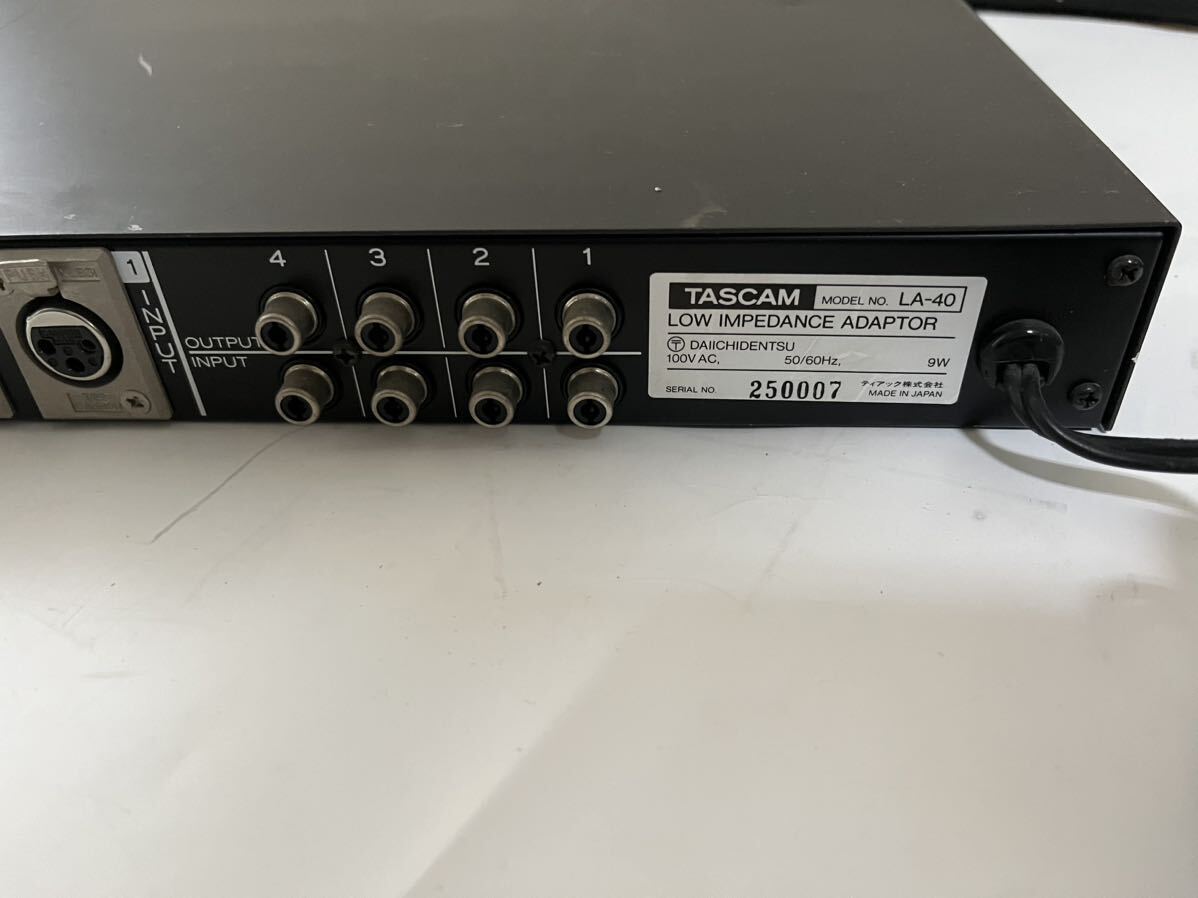 TASCAM LA-40 ラインコンバーター　タスカム　通電確認済_画像6