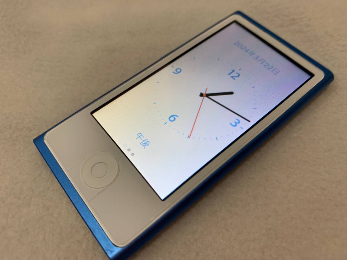 【美品】Apple iPod nano 第7世代 16GB ブルーの画像9