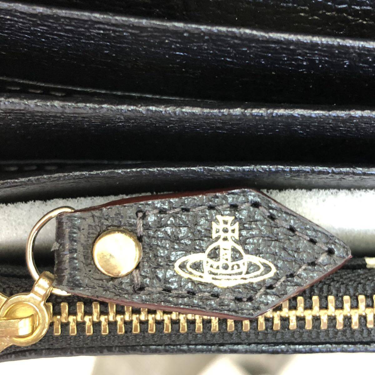 【TS0322】美品 Vivienne Westwood ヴィヴィアンウエストウッド 長財布 財布 purse wallet ブラック 黒 付属品あり箱付属 カードケース付属_画像9