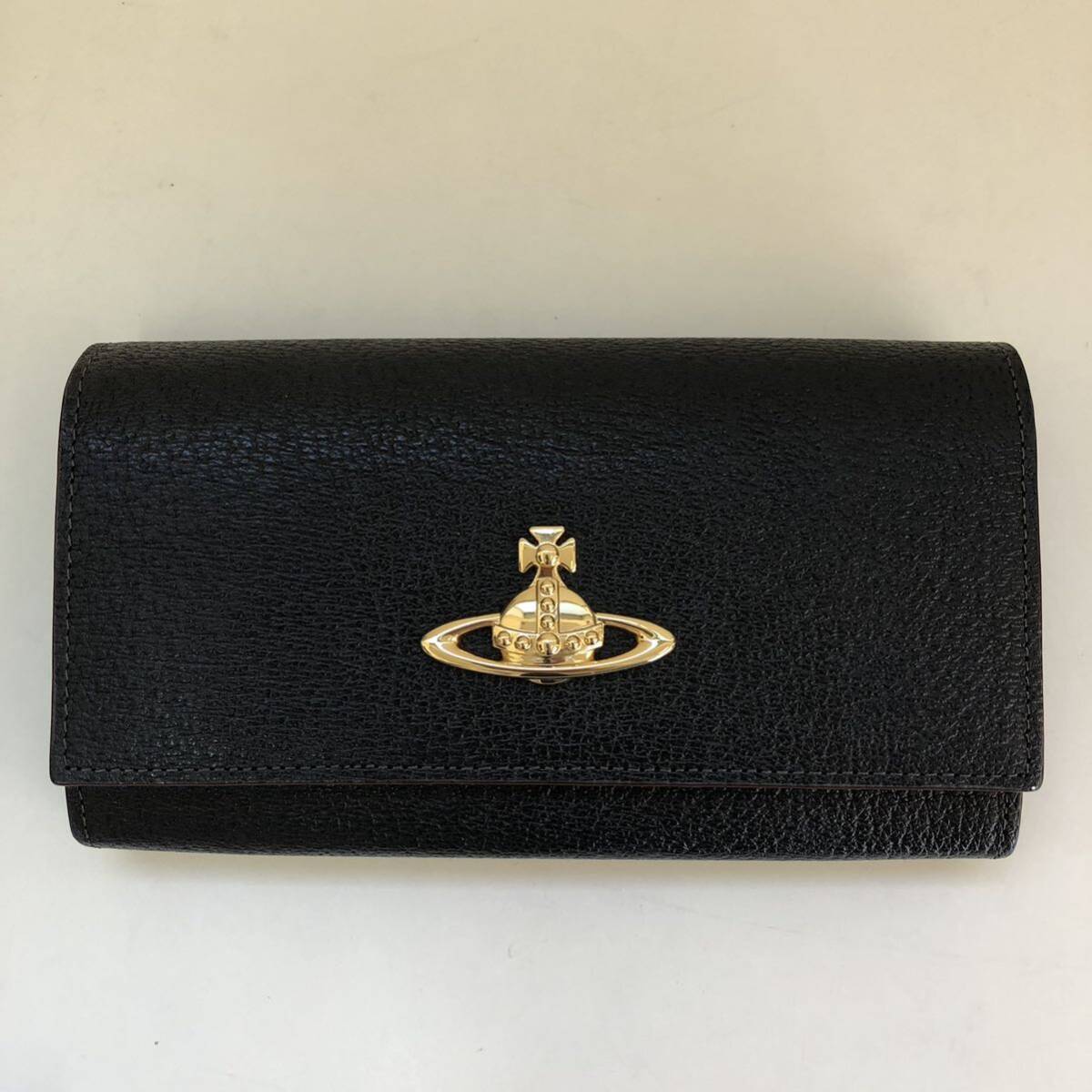 【TS0322】美品 Vivienne Westwood ヴィヴィアンウエストウッド 長財布 財布 purse wallet ブラック 黒 付属品あり箱付属 カードケース付属_画像2