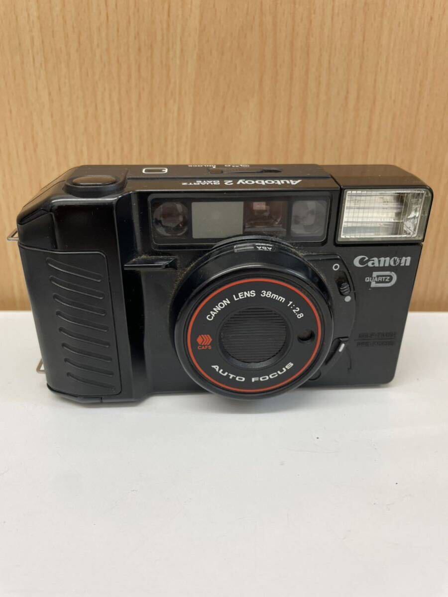 【TM0314】フィルムカメラおまとめ3点セット OLYMPUS オリンパス Canon キャノン 動作未確認 ジャンク レトロ コレクション _画像5