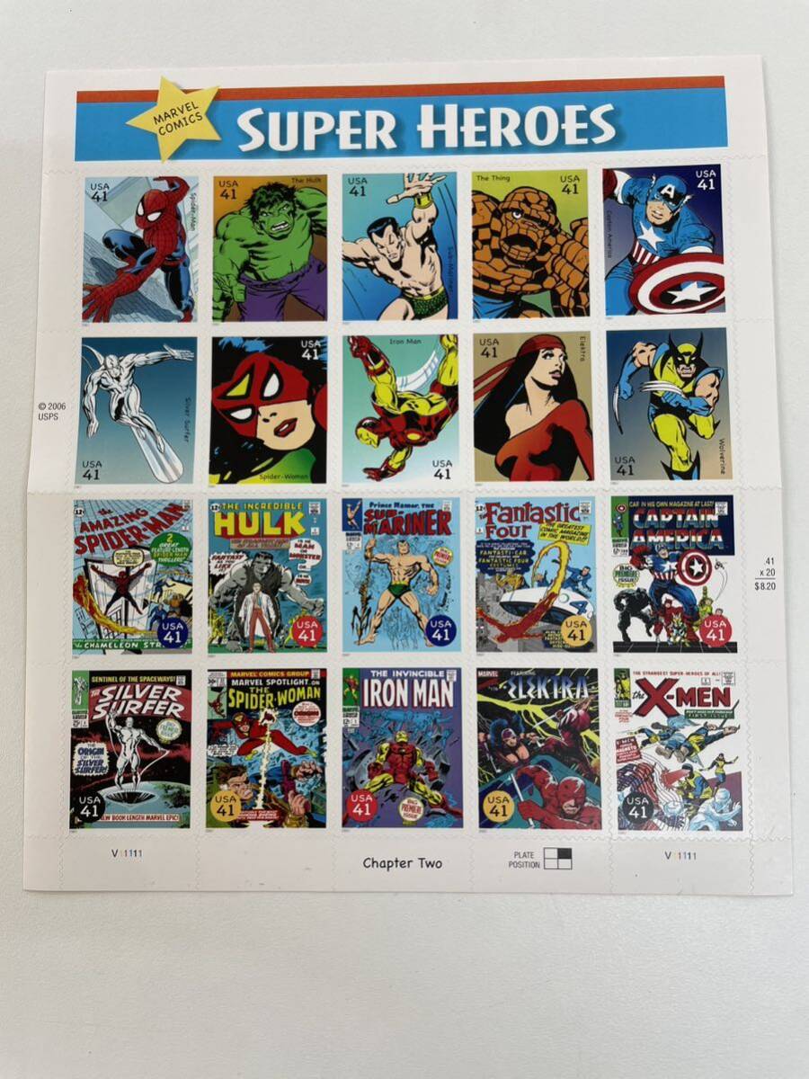 【TM0318】海外切手シートおまとめ 使用済み海外切手セット マリリンモンロー コミック切手 スーパーヒーローズ コレクションの画像9