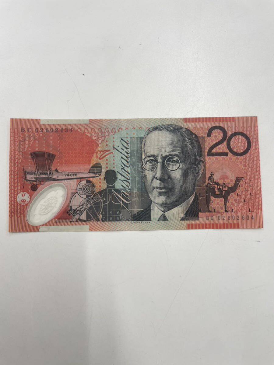 【TK0330】オーストラリア 20ドル 紙幣 Australia dollar 海外 外国 貨幣 コレクション オセアニア_画像1