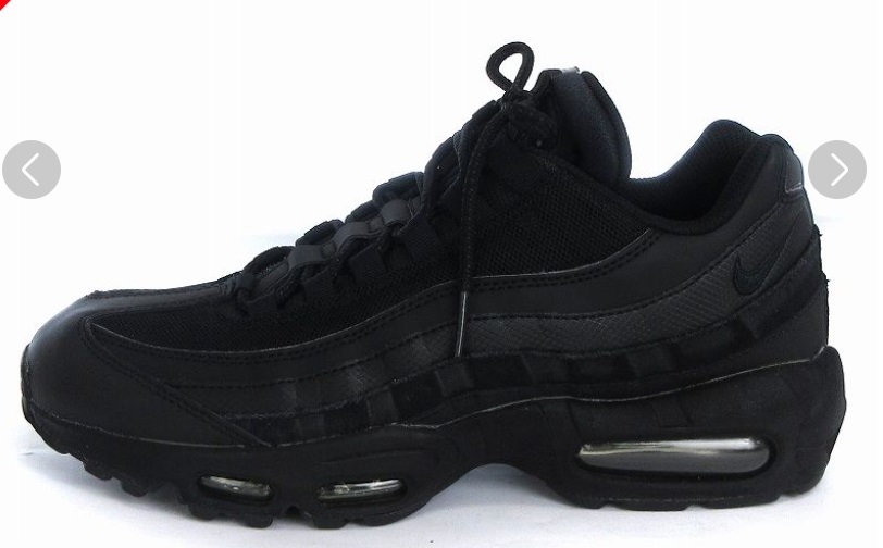 ナイキ NIKE エアマックス95 エッセンシャル Air Max 95 Essential Triple Black スニーカー CI3705-001 黒 ブラック US8.5 26.5cm_画像2