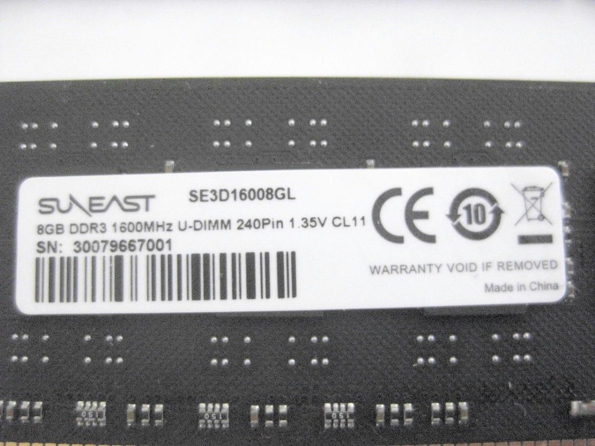SUNEAST デスクトップPC用メモリ DDR3-1600MHz(8GB) 2枚
