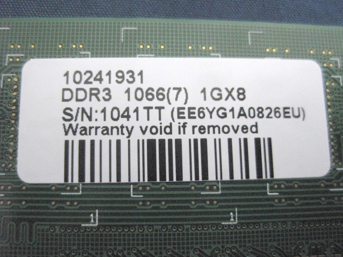 デスクトップPC用メモリ DDR3-1066(PC3-8500U) 240pin 3枚 