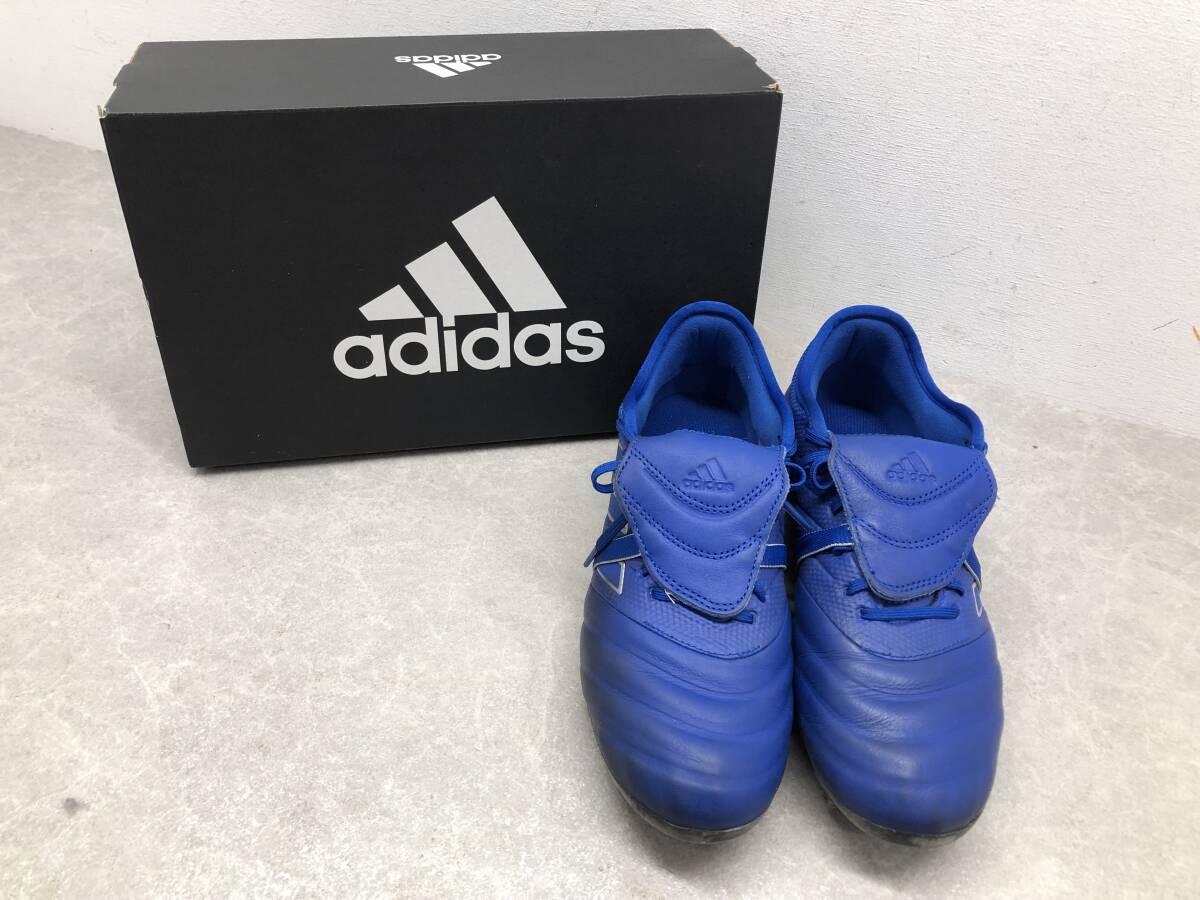 E◆ ※汚れ有　adidas /アディダス /サッカー スパイクシューズ /FX0787 /COPAGLORO 20.2 HG/AG /コパ グローロ /サイズ 26.5CM /BLU_画像1