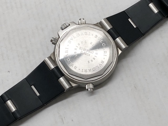 E◆即決◆ BVLGARI ブルガリ ディアゴノ スクーバ GMT デイト 自動巻き腕時計 / SD38SGMT ※尾錠社外品　_画像4