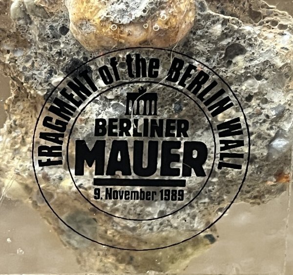 『 ドイツ ベルリンの壁 』1989年 革命 Berliner Mauer Berlin Wall 希望の石 革命の石 STONE 置物 オブジェ 文鎮 paperweight ■ 英491の画像7