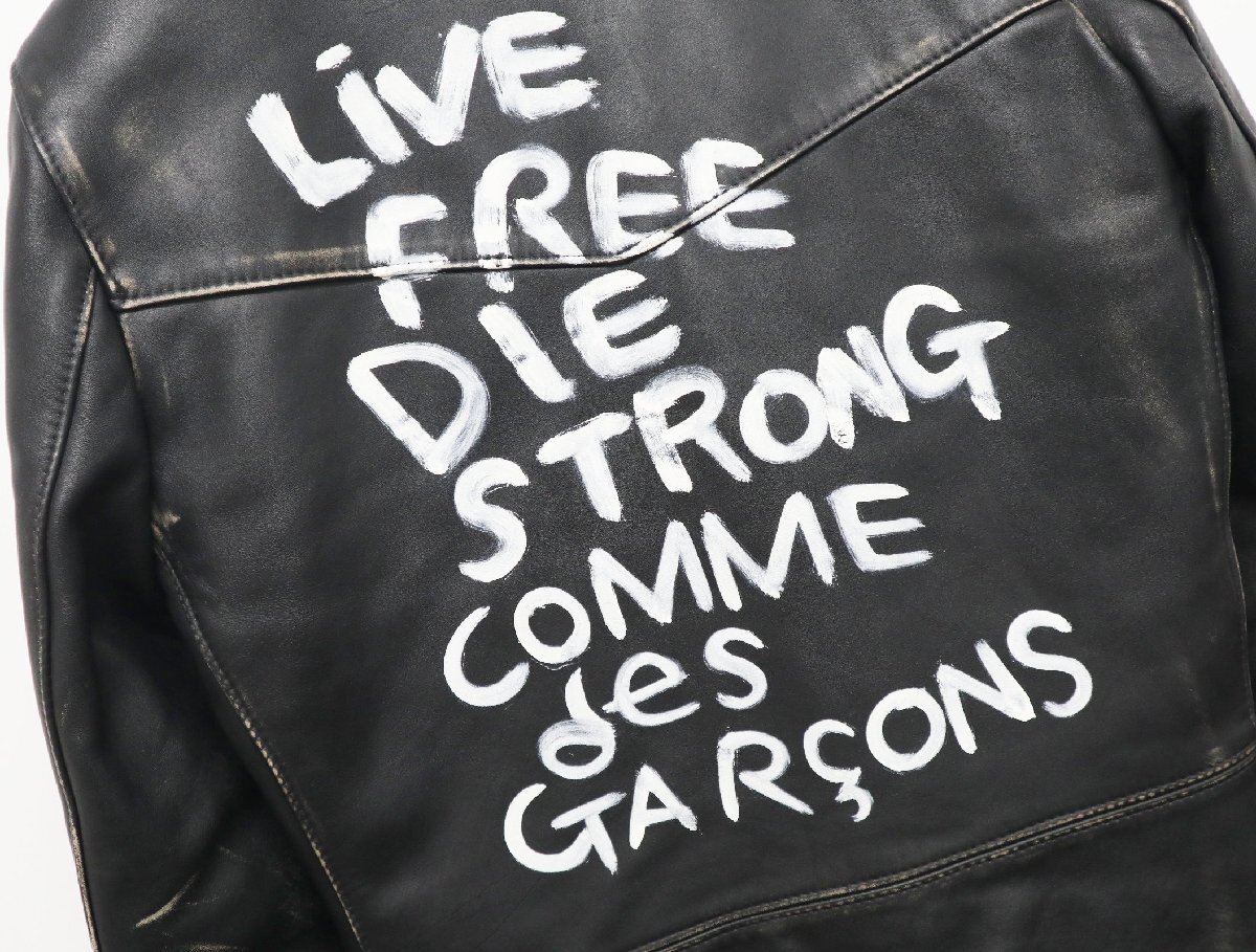 コムデギャルソン COMME des GARCONS ×Lewis Leathers ルイスレザー AD2018 KZ-J001 サイズ38 美品 ライダース ジャケット_画像5