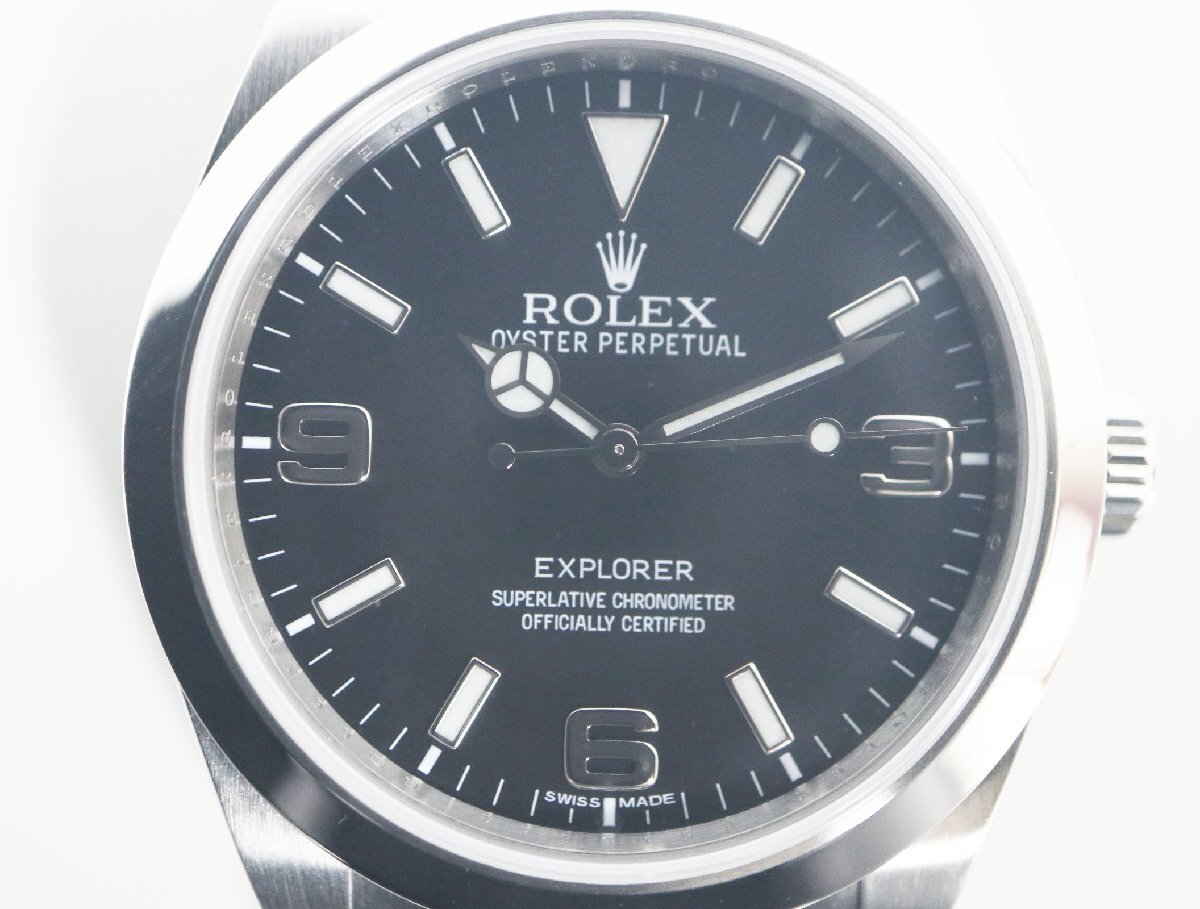  Rolex ROLEX Explorer I previous term model blackout 214270 black G number men's clock 