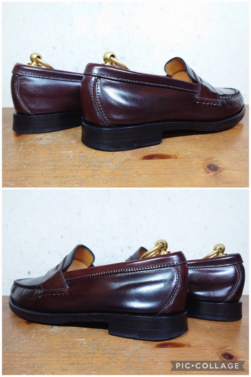 【美品/コードバン】USA製 REGAL/リーガル Imperial Grade コインローファー US7 25cm相応 バーガンディー ペニー/alden florsheimの画像7