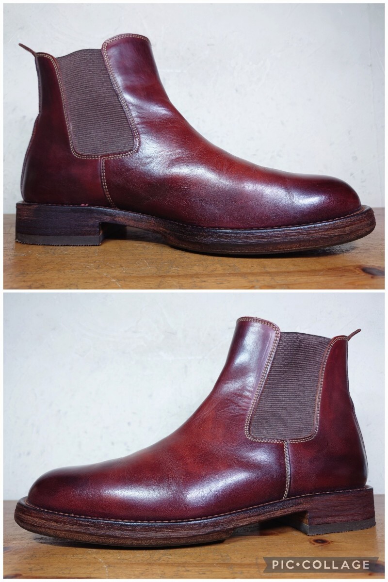 【美品/手染めレザー】日本製 MOTO/モト サイドゴアブーツ SIZE:2 26.5-27cm相応 ブラウン 茶/redwing chippewa_画像2