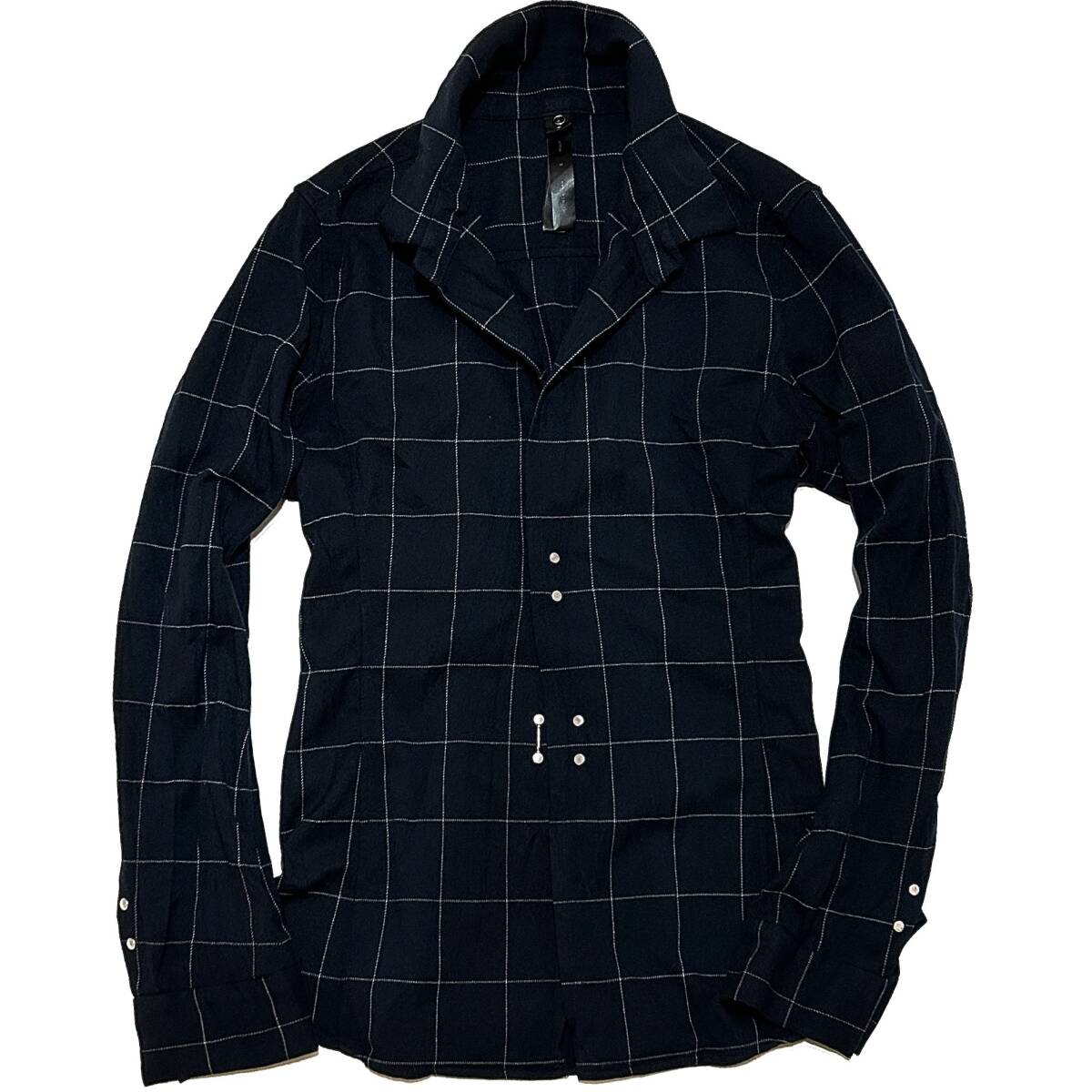 定価3.3万 wjk stretch windpen hook shirt S 紺 ストレッチウインドペンホックシャツ ジュンハシモト akm 1piu