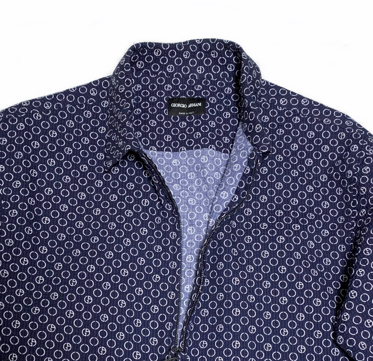 ジョルジオアルマーニ ジップ付きメンズシャツジャケット サイズ50 イタリア製 GIORGIO ARMANI_画像4