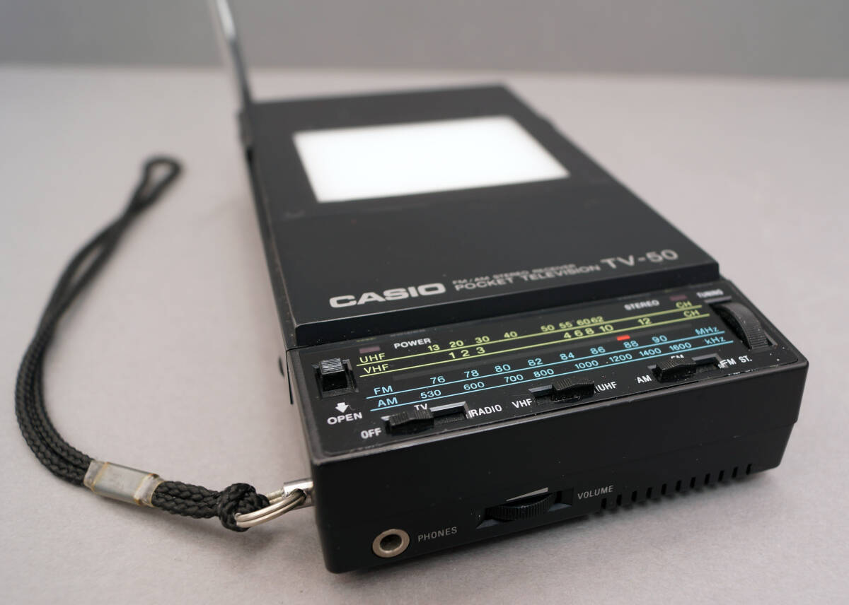 1984年製 CASIO  カシオ ポケットテレビ TV-50 要修理 ジャンク品 の画像2
