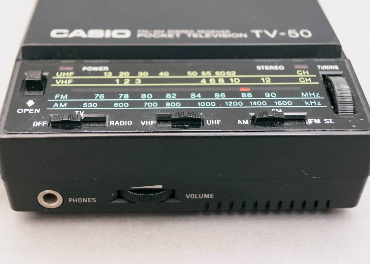 1984年製 CASIO  カシオ ポケットテレビ TV-50 要修理 ジャンク品 の画像4