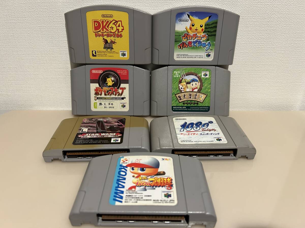 【ジャンク】NINTENDO 64 ソフト　コントローラ　セット　ポケモン　ピカチュウ　パワプロ　ドンキーコング　スターウォーズ　牧場物語_画像3