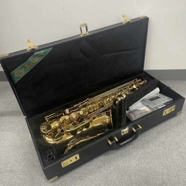 U106-CH3-1012 HENRI SELMER PARIS セルマー アルトサックス SA-80Ⅱ 管楽器 マウスピース付き ケース付き_画像1