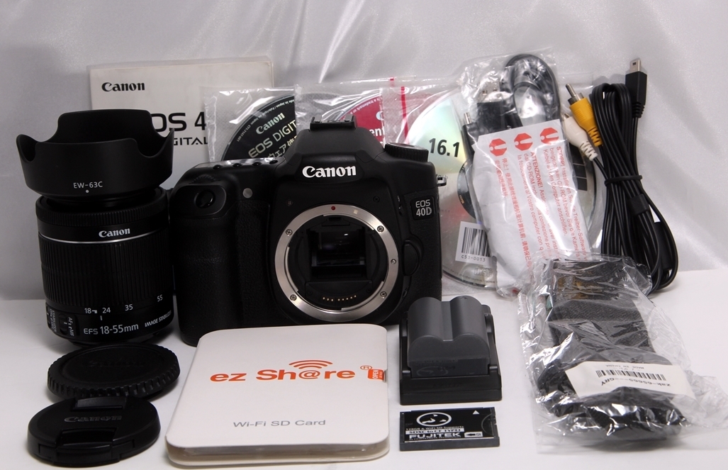 ☆レンズフード付きのSTMレンズで撮影ラクラク♪シャッター数255のCanon EOS 40D☆スマホ転送OK&超高速連写♪純正付属品多数☆_画像10