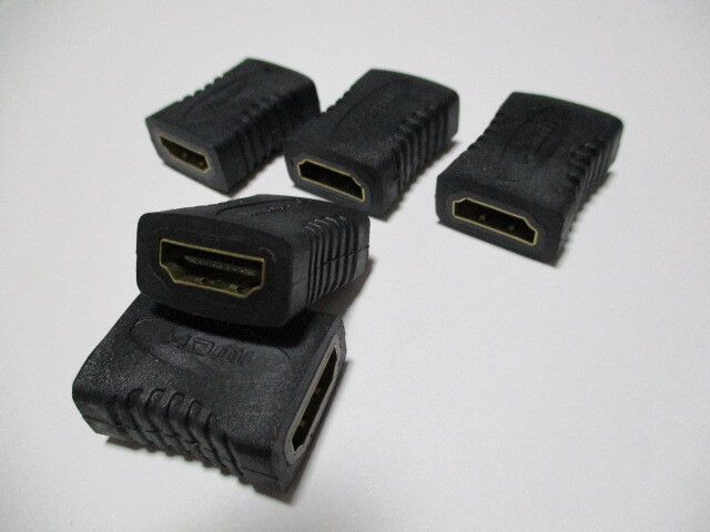 ★HDMI 延長アダプター（メス・メス）×5個　中古品★_画像1