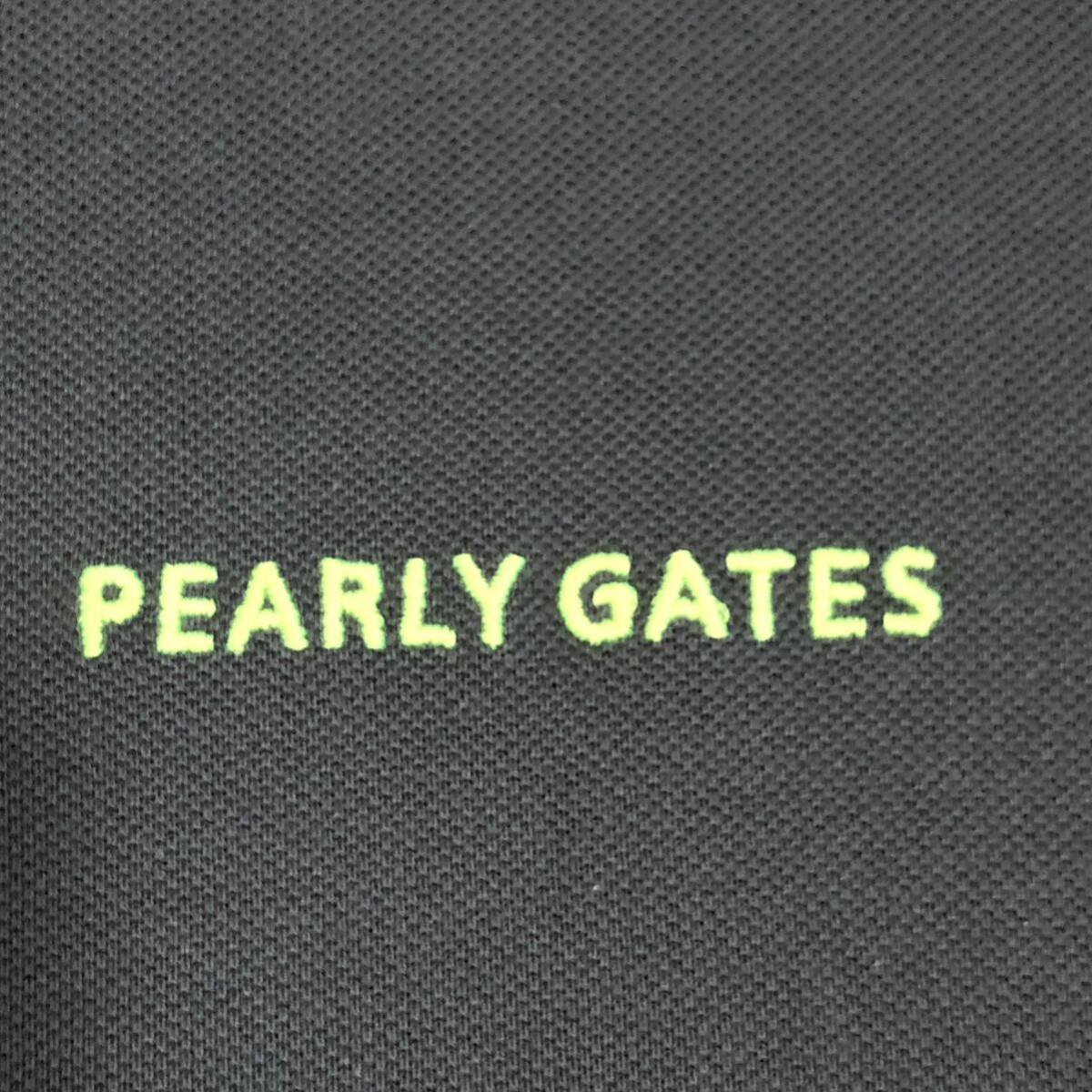 希少カラー PEARLY GATES パーリーゲイツ メンズ ポロシャツ 半袖 ゴルフウェア 鹿の子 グリーン緑 サイズ5 L〜XL相当 の画像5