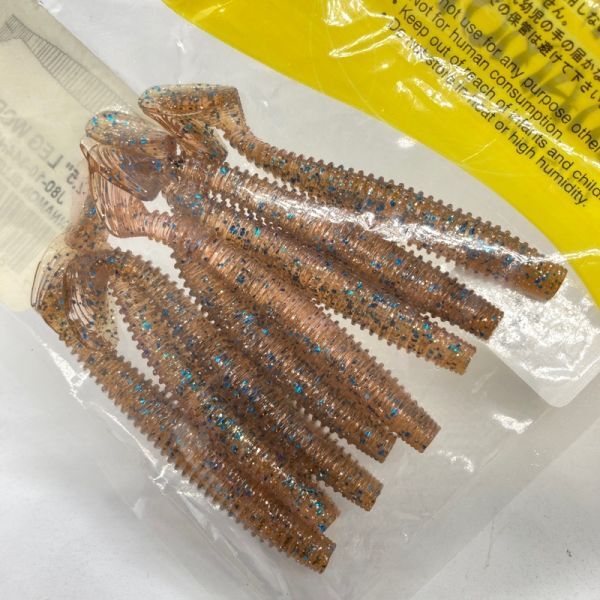 711281 ゲーリーヤマモト 2.5インチ レッグワーム ８本 GARY YAMAMOTO LEG WORM J80-10-344/000N シナモンブルーシャッドクリアの画像4