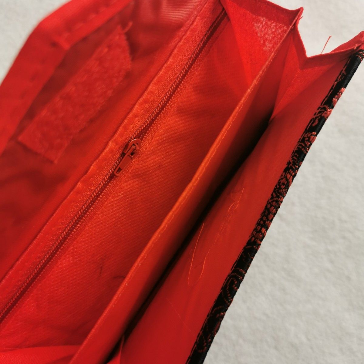 新品シルク財布龍模様赤紺色光沢高級感二点安いバラ売り可能