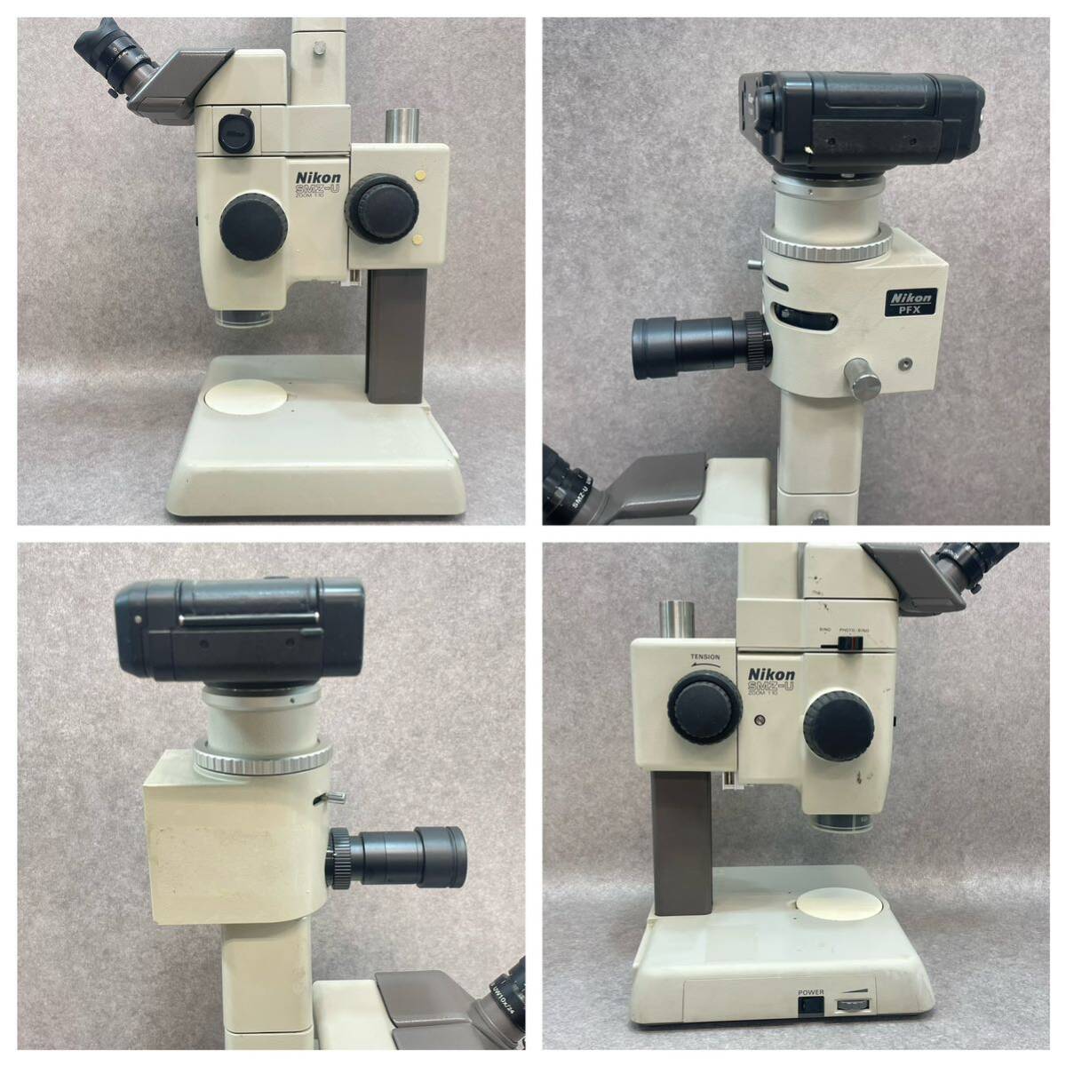D1003★Nikon ニコン SMZ-U ズーム式 ZOOM 1:10システム実体顕微鏡 双眼顕微鏡 ジャンク扱い _画像6