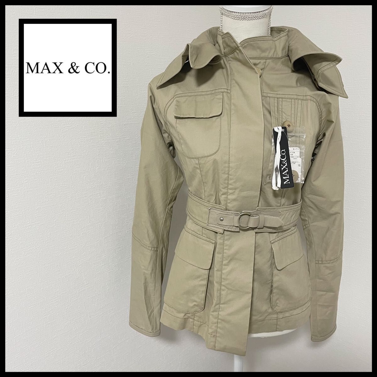 新品タグ付き マックスアンドコー MAX&CO ベルト付き スプリング 新品タグ付き マックスアンドコー MAX&CO ベルト付き スプリング