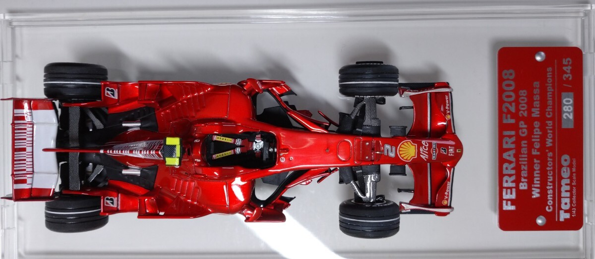 Tameo 完成品 フェラーリ　1/43　Ferrari F2008　 BRAZILIAN GP　Winner　2008　F.マッサ_画像9