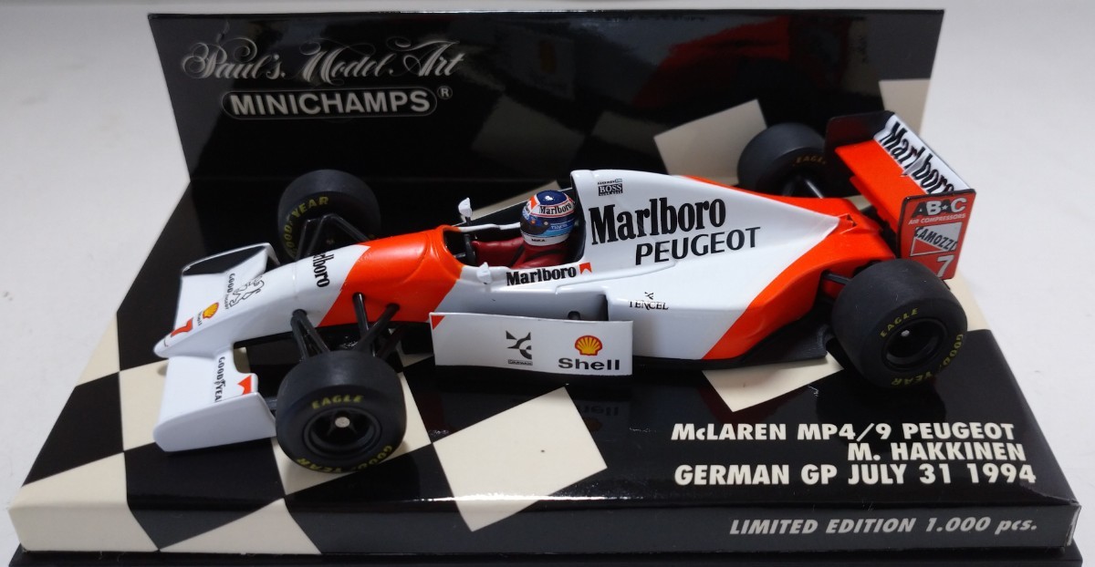 1/43 McLaren MP4/9 PEUGEOT  M.ハッキネン マルボロ仕様の画像1