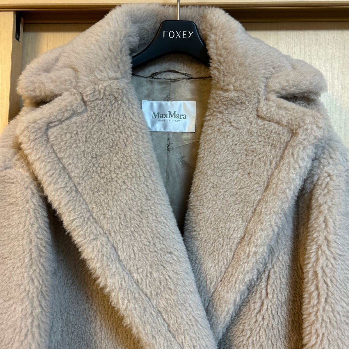 【未使用に近い】MaxMara テディベア コート サンド2023年伊勢丹新宿購入Sサイズ_画像2