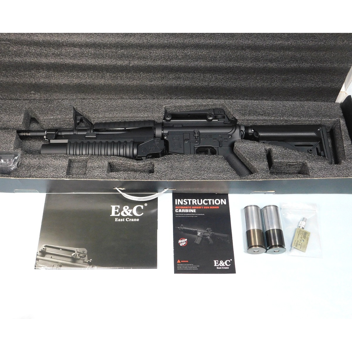 美品　Ｅ＆Ｃ　フルメタル　M4A1　カービン　＋　M203　グレネードランチャー　EC-701　モスカート２個つき_画像1