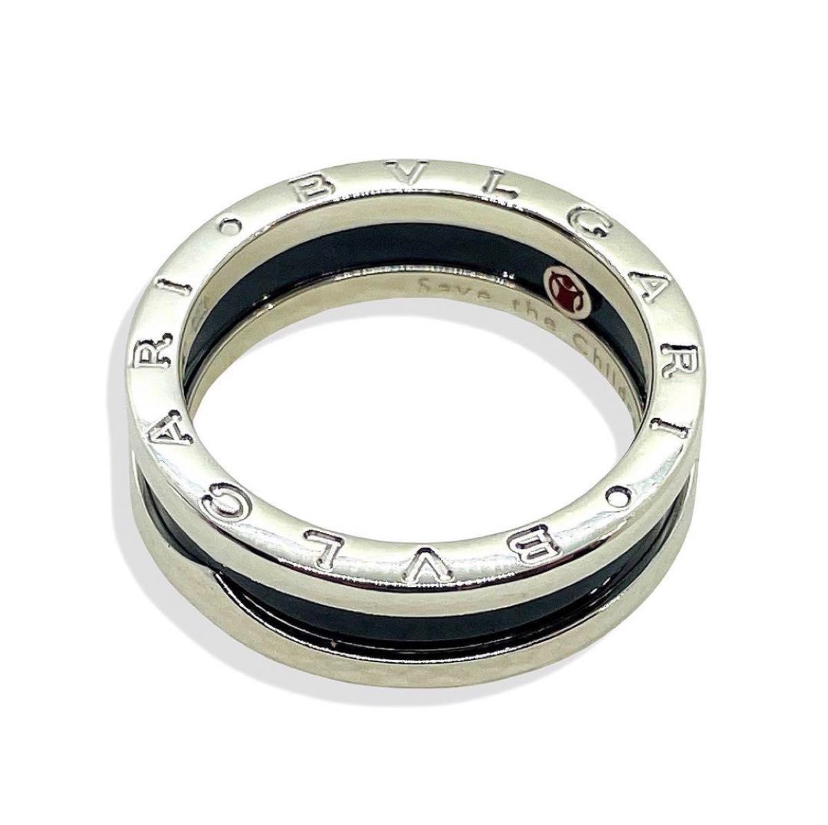 一点物 正規品 ブルガリ セーブザチルドレン セラミックリング 19号 シルバー925 指輪 ビーゼロワン BVLGARI 